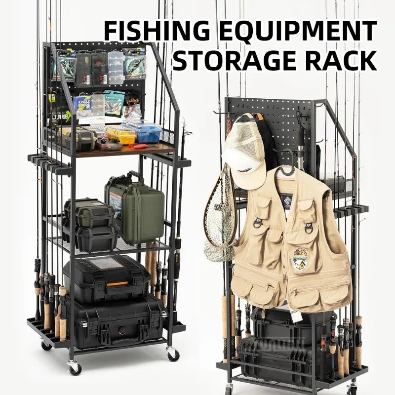 Conventional Reel - Prateleira para guardar equipamentos de pesca,