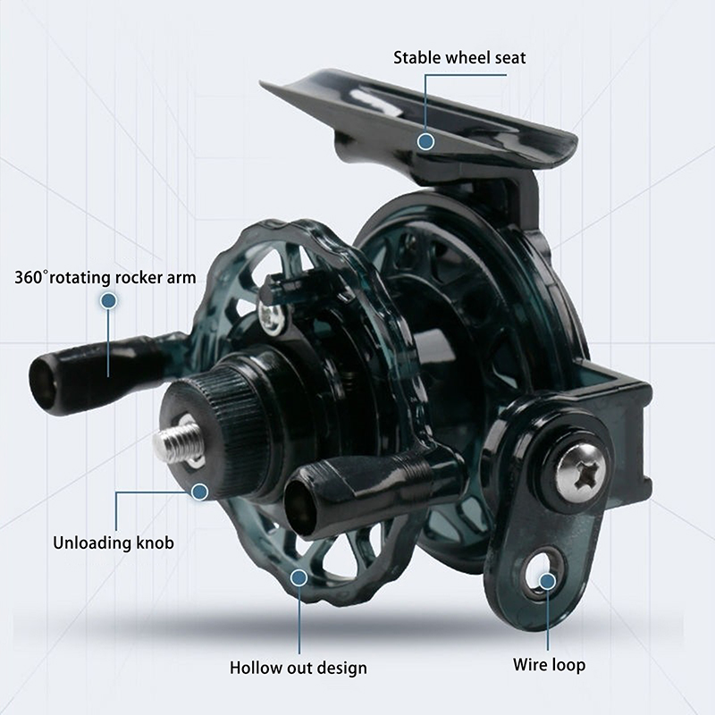 Novo 1 peça 1:1 Carretilha Por - Ice Fishing Reel avaliação e preço